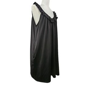 Sun Beam Womens Large Black Tank Dress Boho Hippie Swim Beach Cover Up Pockets